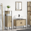 Baderomsinnredningssett med hylle 3 pcs Brun 33 x 33 x 120.5 cm