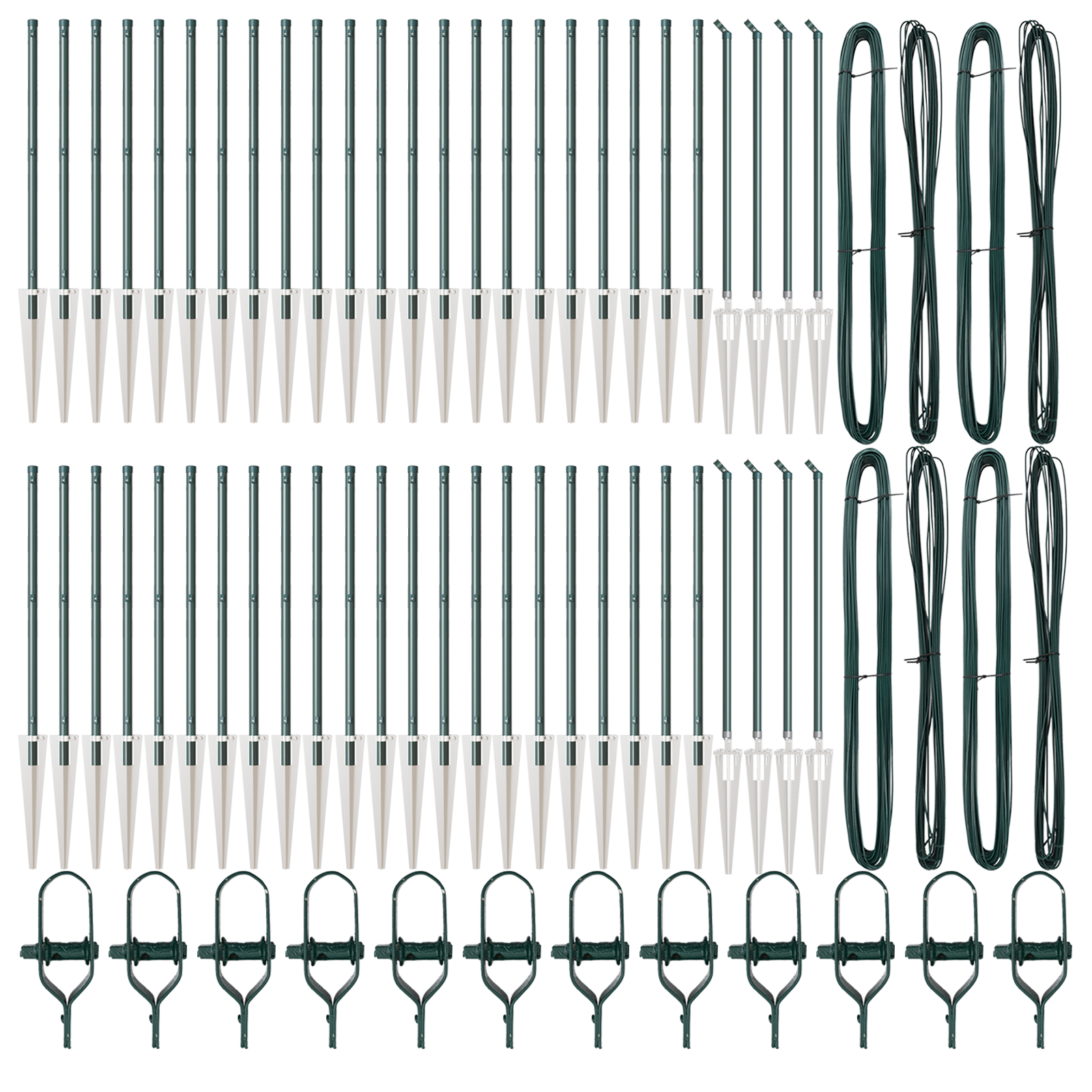 Gjerdepåle Annet 52 pcs Grå 3,2 x 3,2 x 120 cm Stål