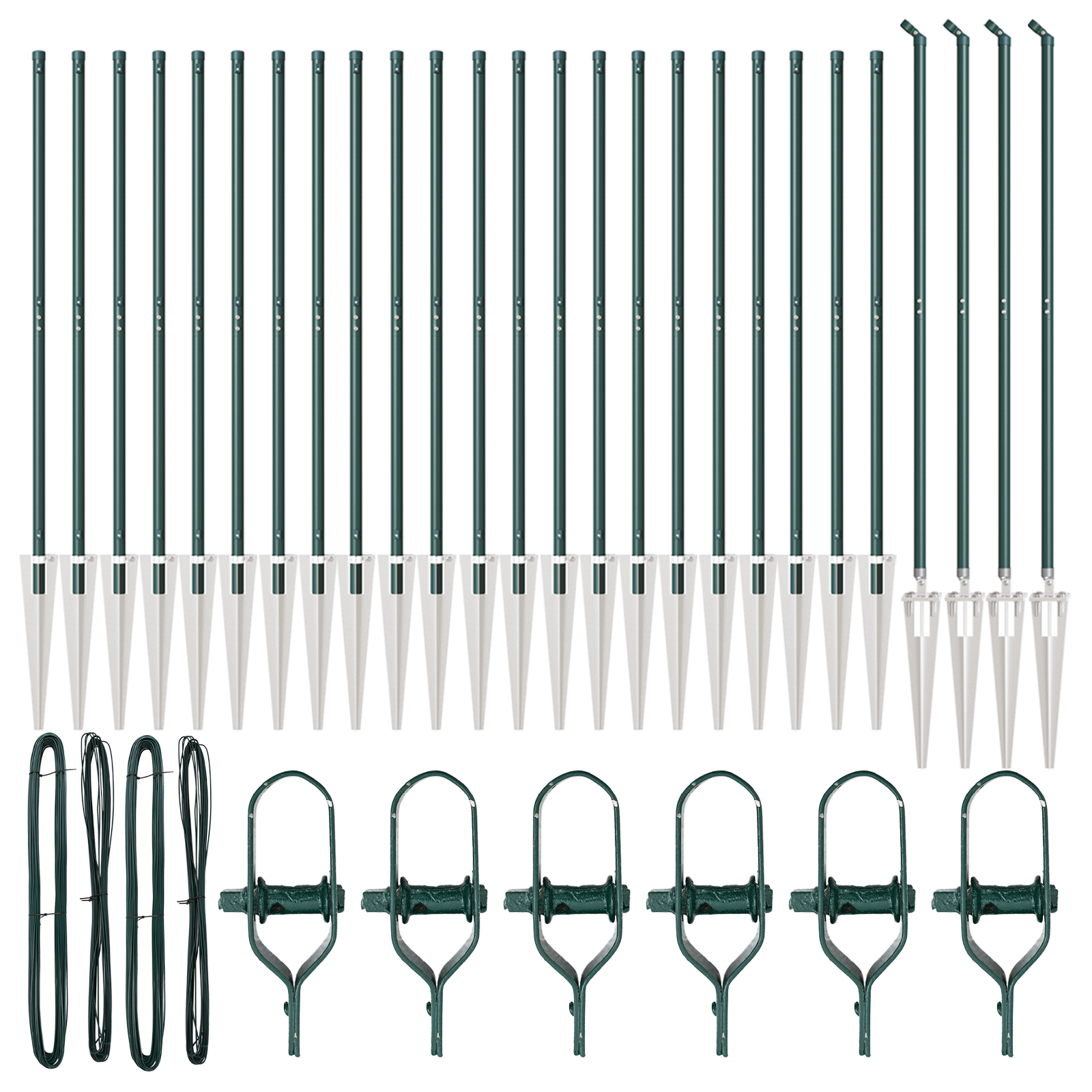 Gjerdepåle Annet 26 pcs Grå 3,2 x 3,2 x 160 cm Stål