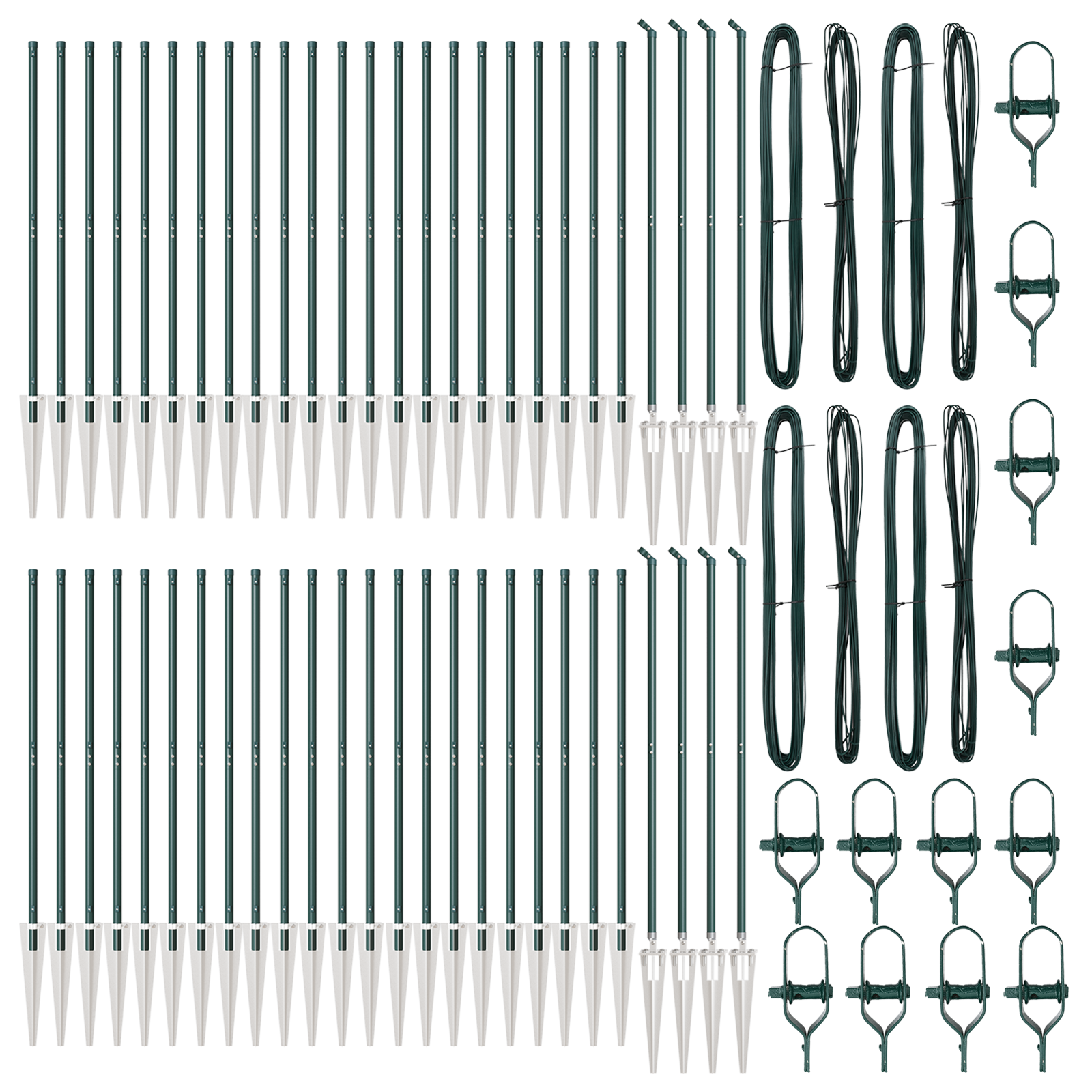 Gjerdepåle Annet 52 pcs Grå 3,2 x 3,2 x 160 cm Stål