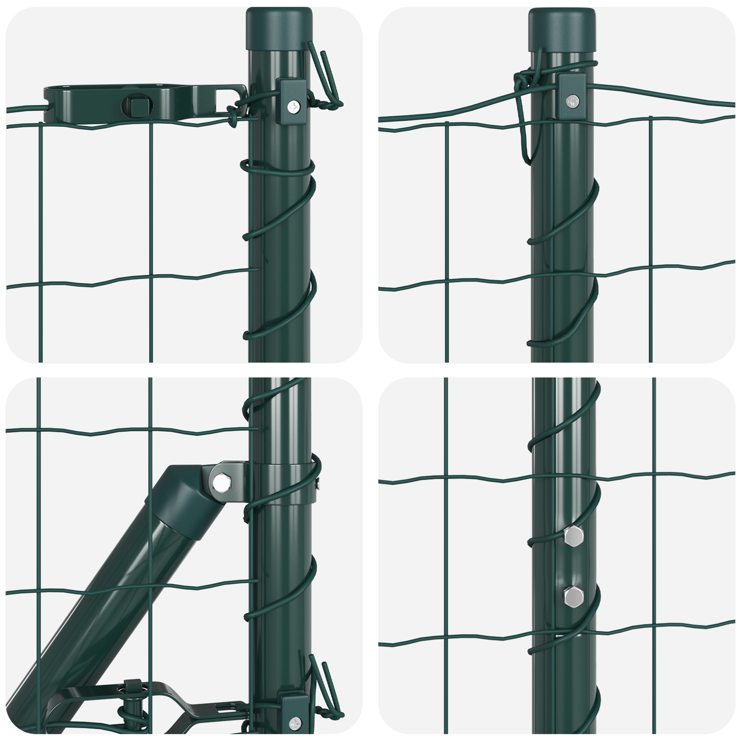 Euro Zaun Festemo 10 x 1,2 m PVC-belagt stål Grønn Mesh