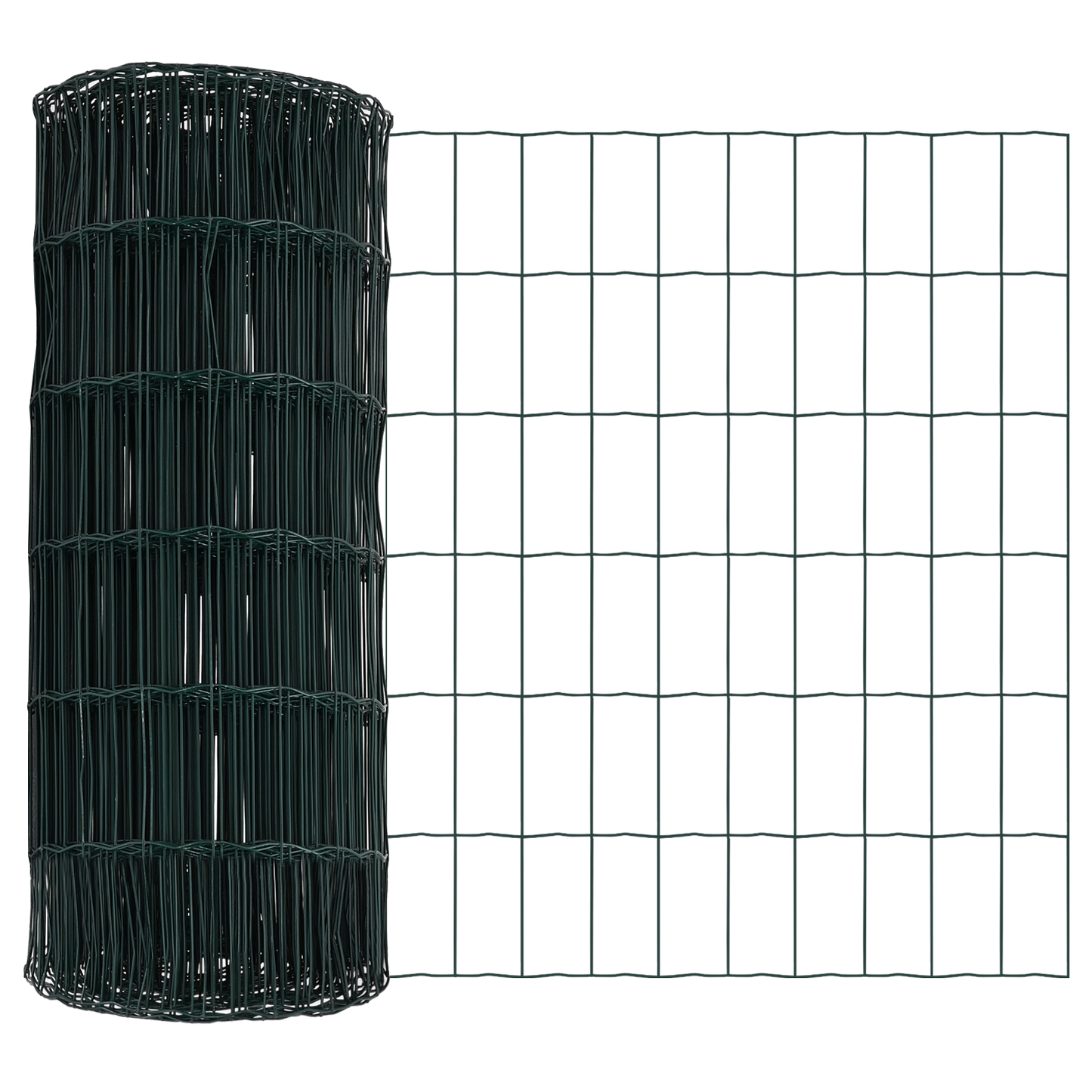 Gjerde med stolpe grønn 0,6 x 10 m Stål og PVC
