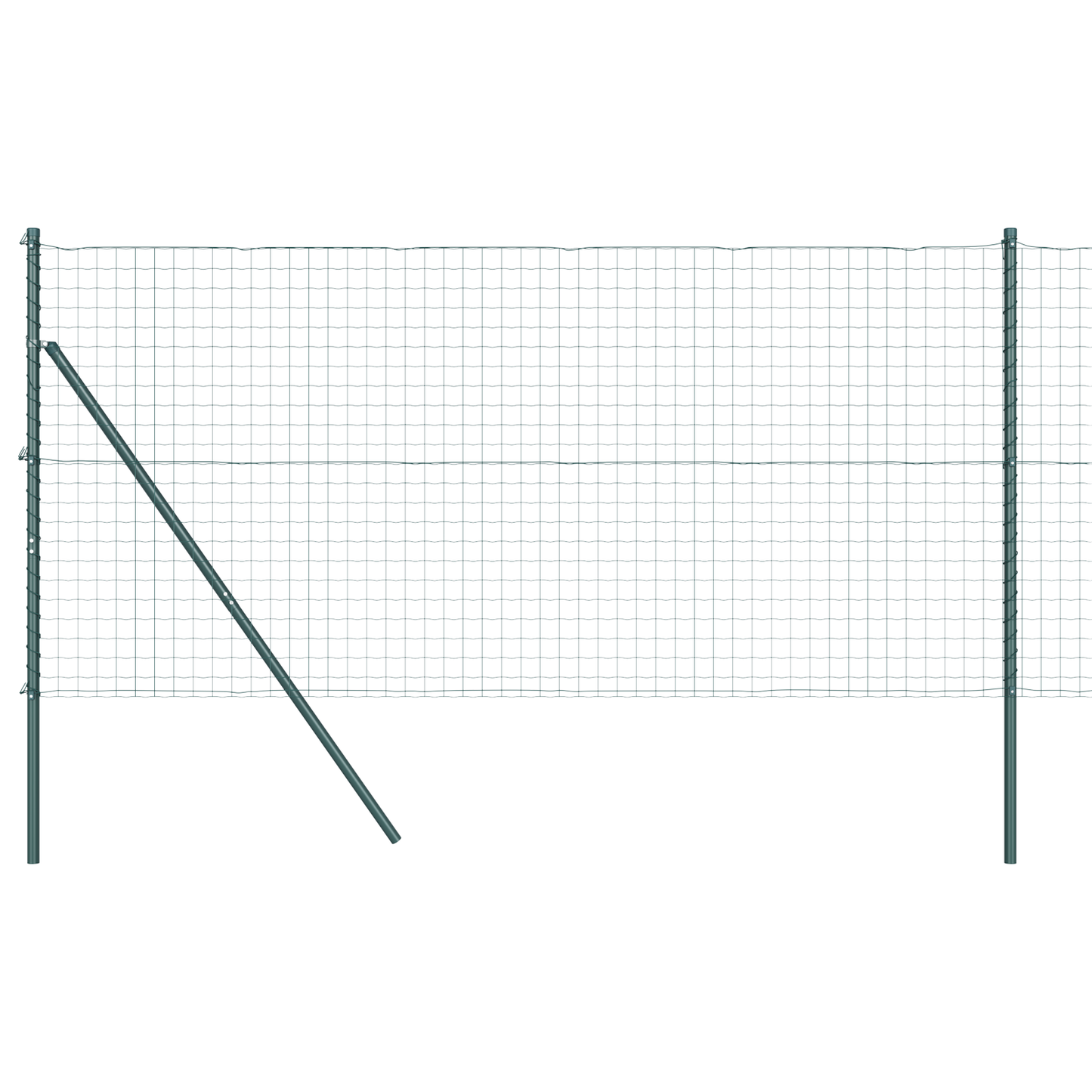 Gjerde med stolpe grønn 1 x 25 m Stål og PVC