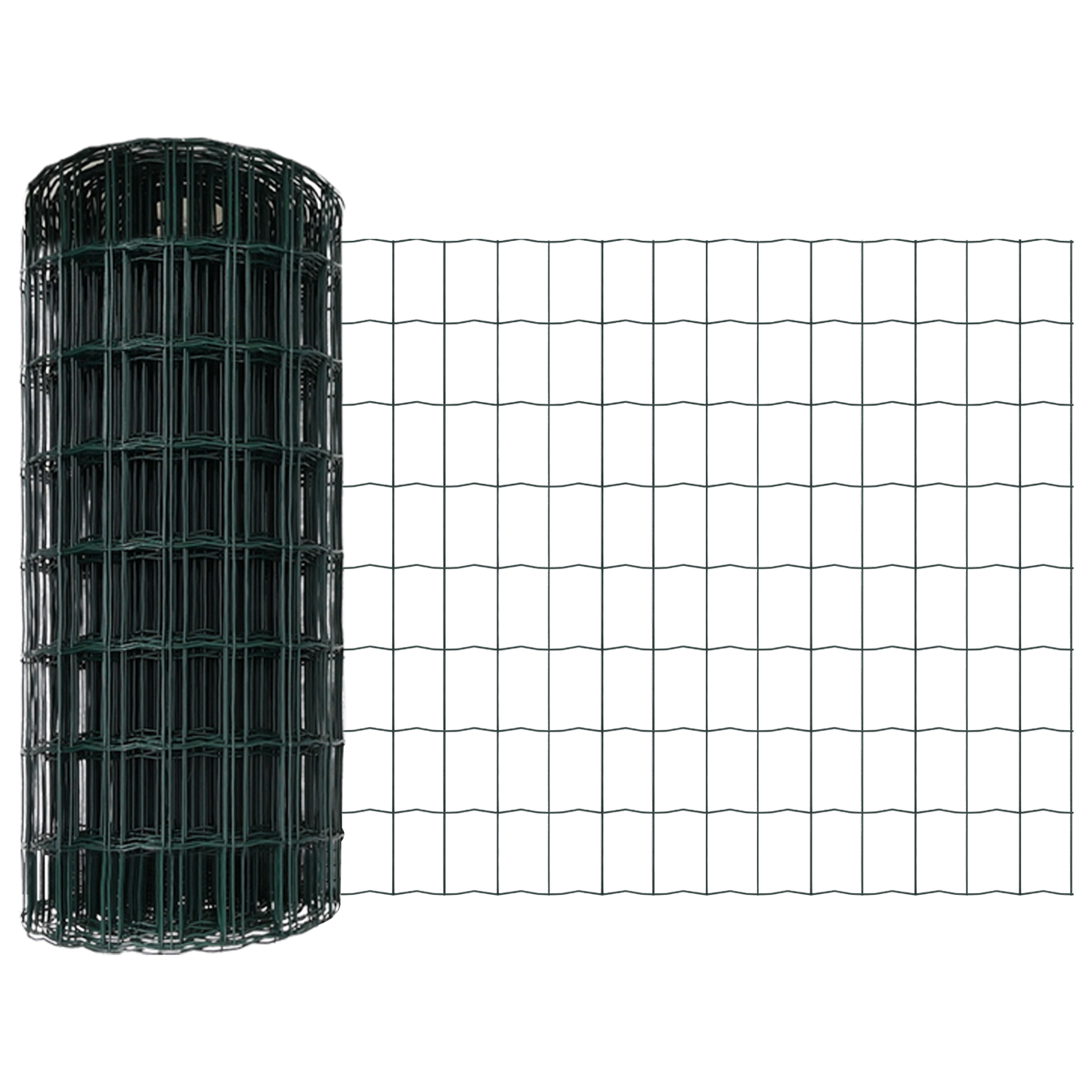 Gjerde med stolpe grønn 0,8 x 25 m Stål og PVC
