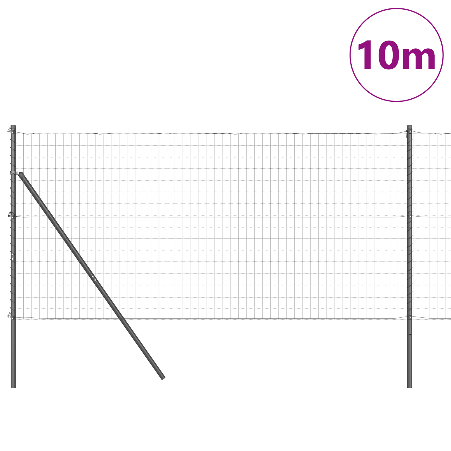 Euro Zaun Festemo 10 x 1 m PVC-belagt stål Grå Mesh
