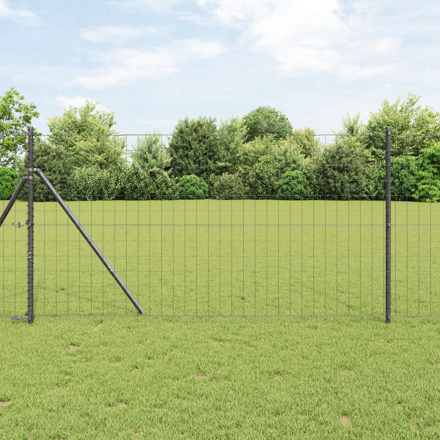 Euro Zaun Festemo 10 x 1,4 m PVC-belagt stål Grå Mesh
