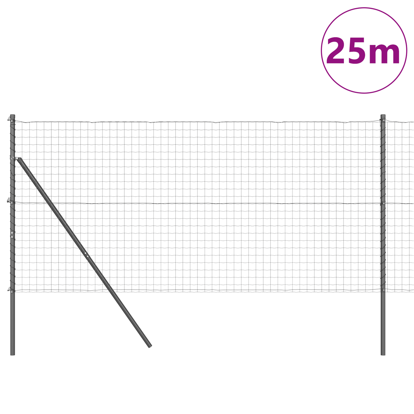 Euro Zaun Festemo 25 x 1,2 m PVC-belagt stål Grå Mesh
