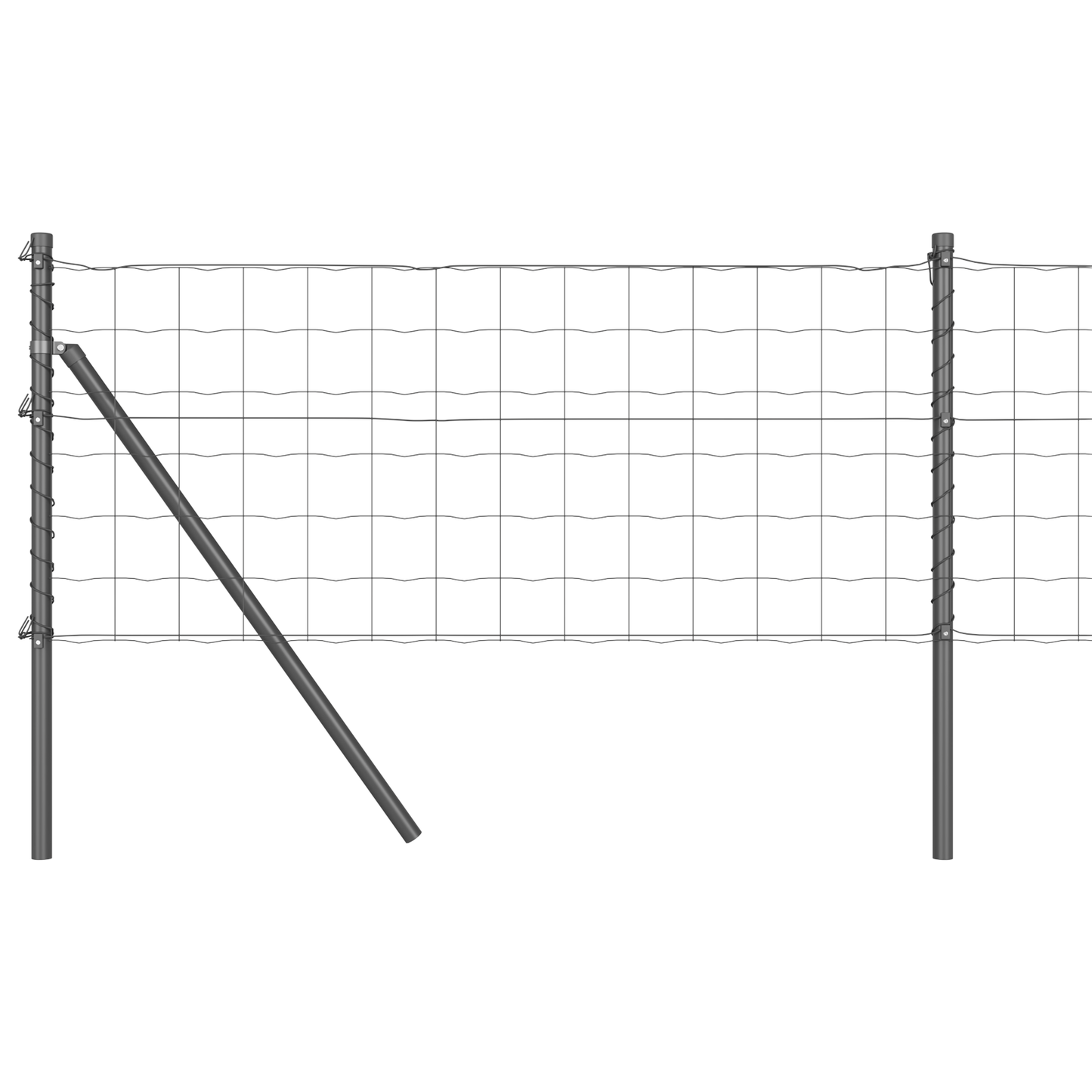 Euro Zaun Festemo 50 x 0,4 m PVC-belagt stål Grå Mesh