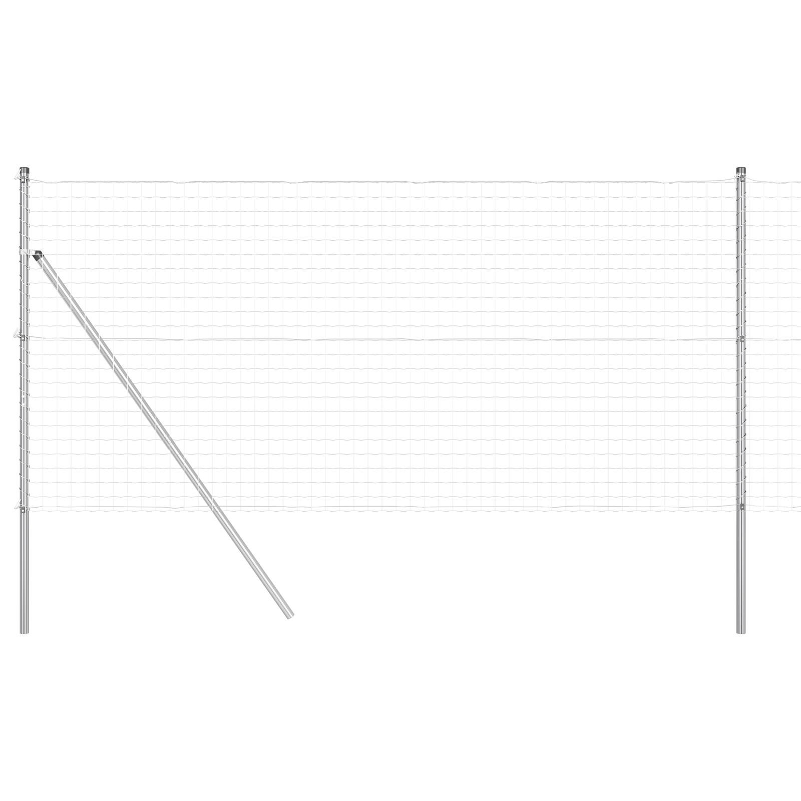 Gjerde med innlegg. sølv 1.2 x 10 m Stål