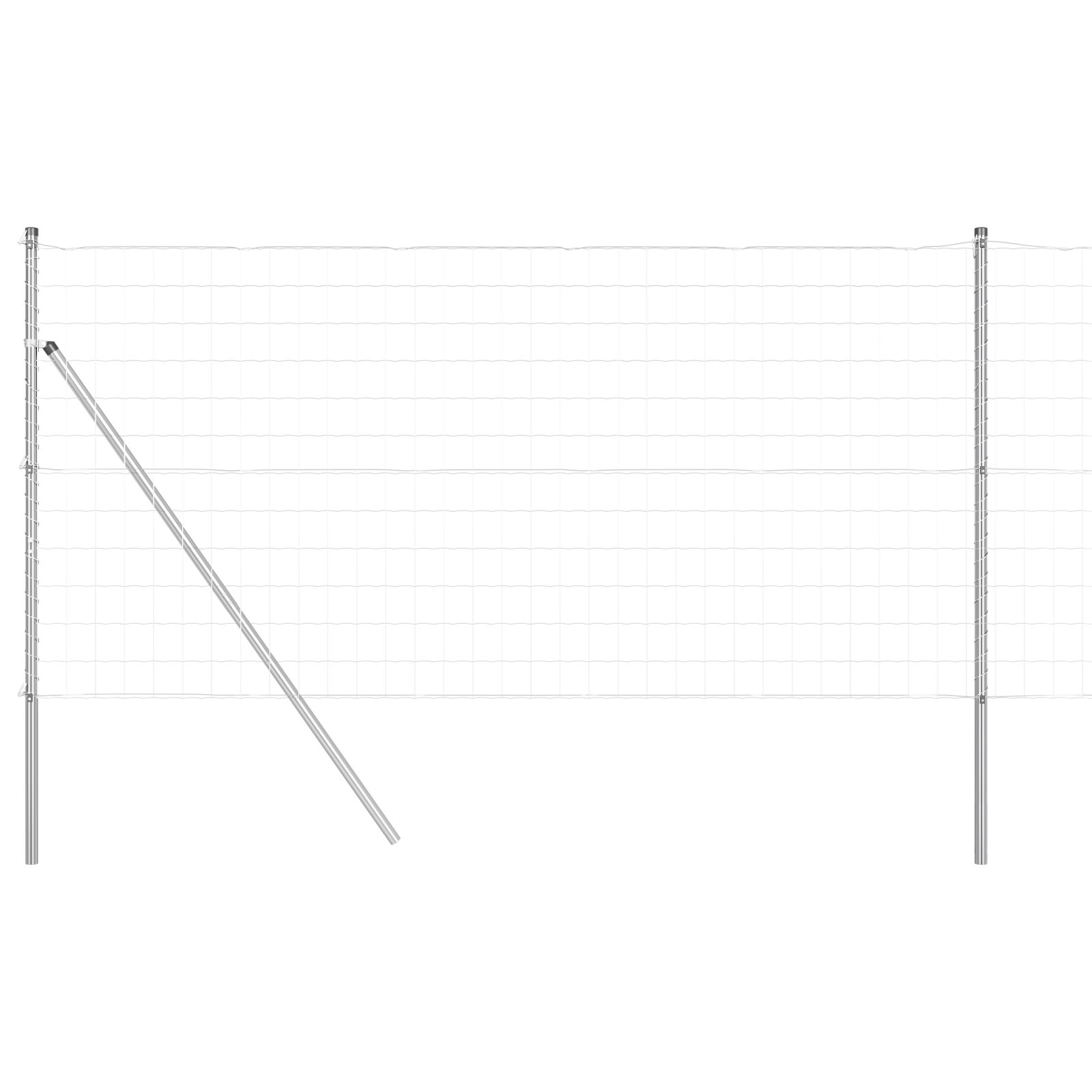 Gjerde med innlegg. sølv 1.2 x 10 m Stål