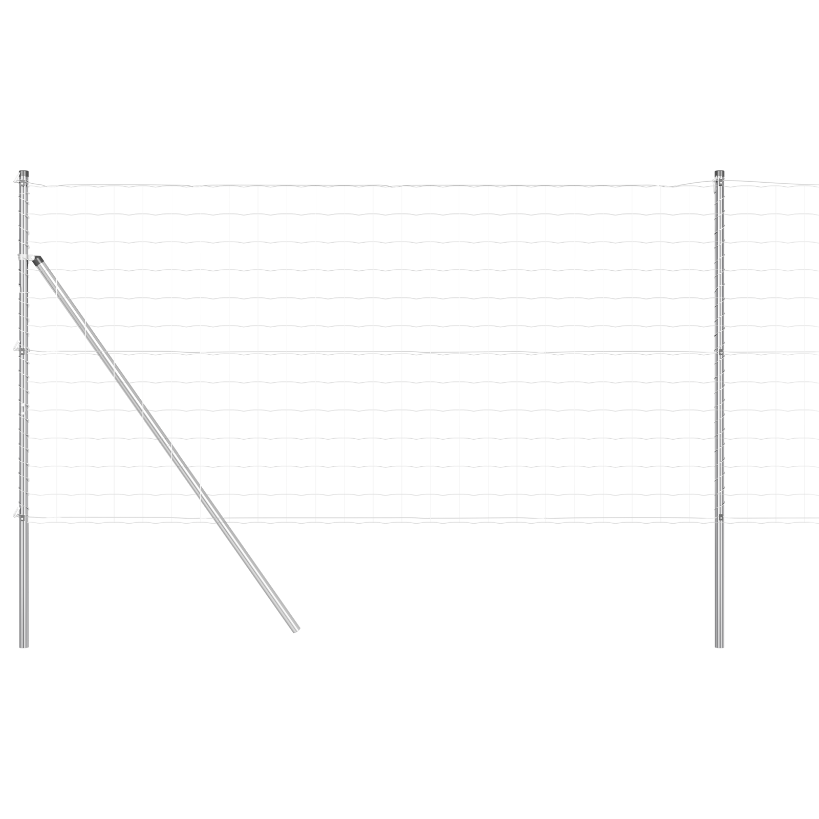 Gjerde med innlegg. sølv 1.2 x 10 m Stål