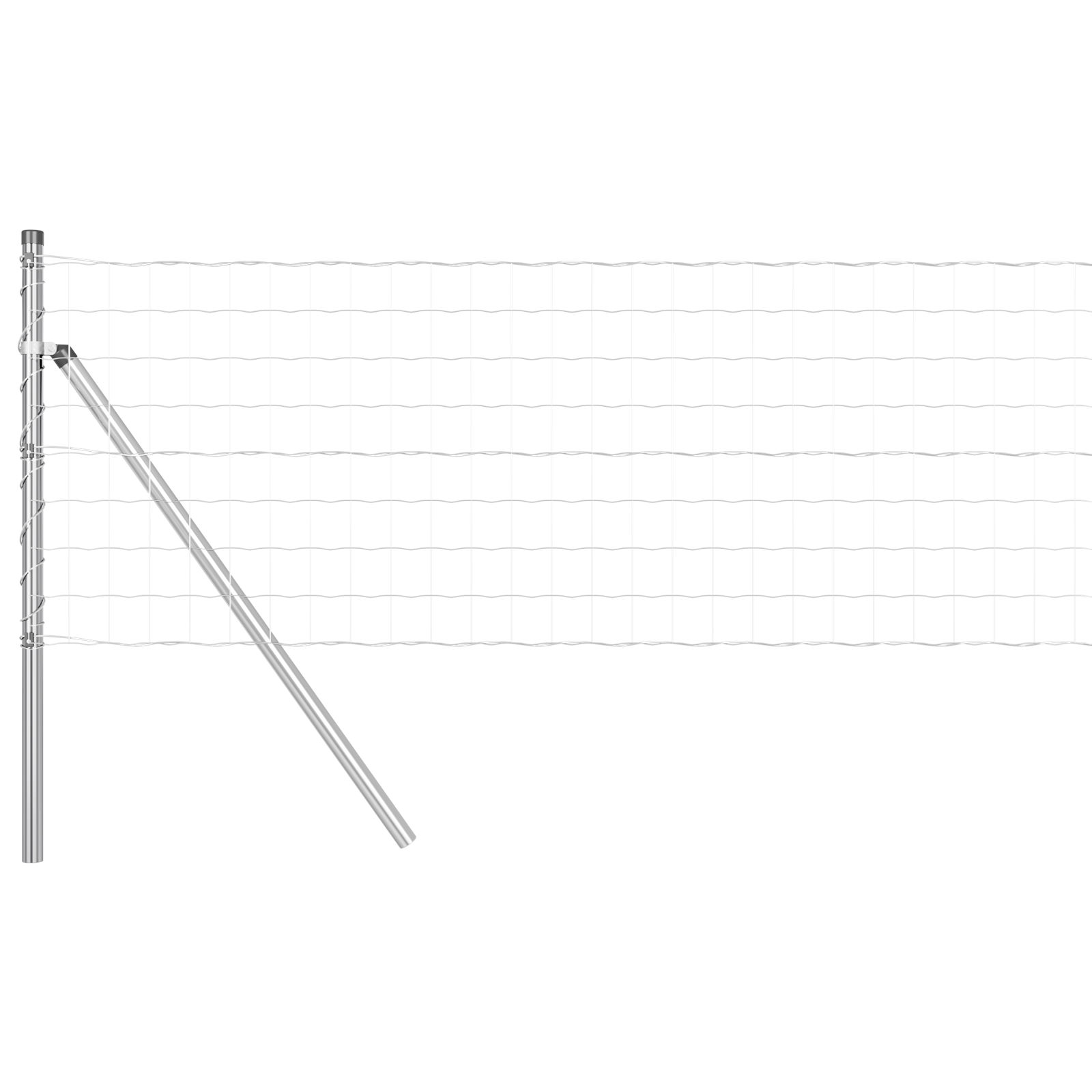 Gjerde med innlegg. sølv 0.8 x 25 m Stål