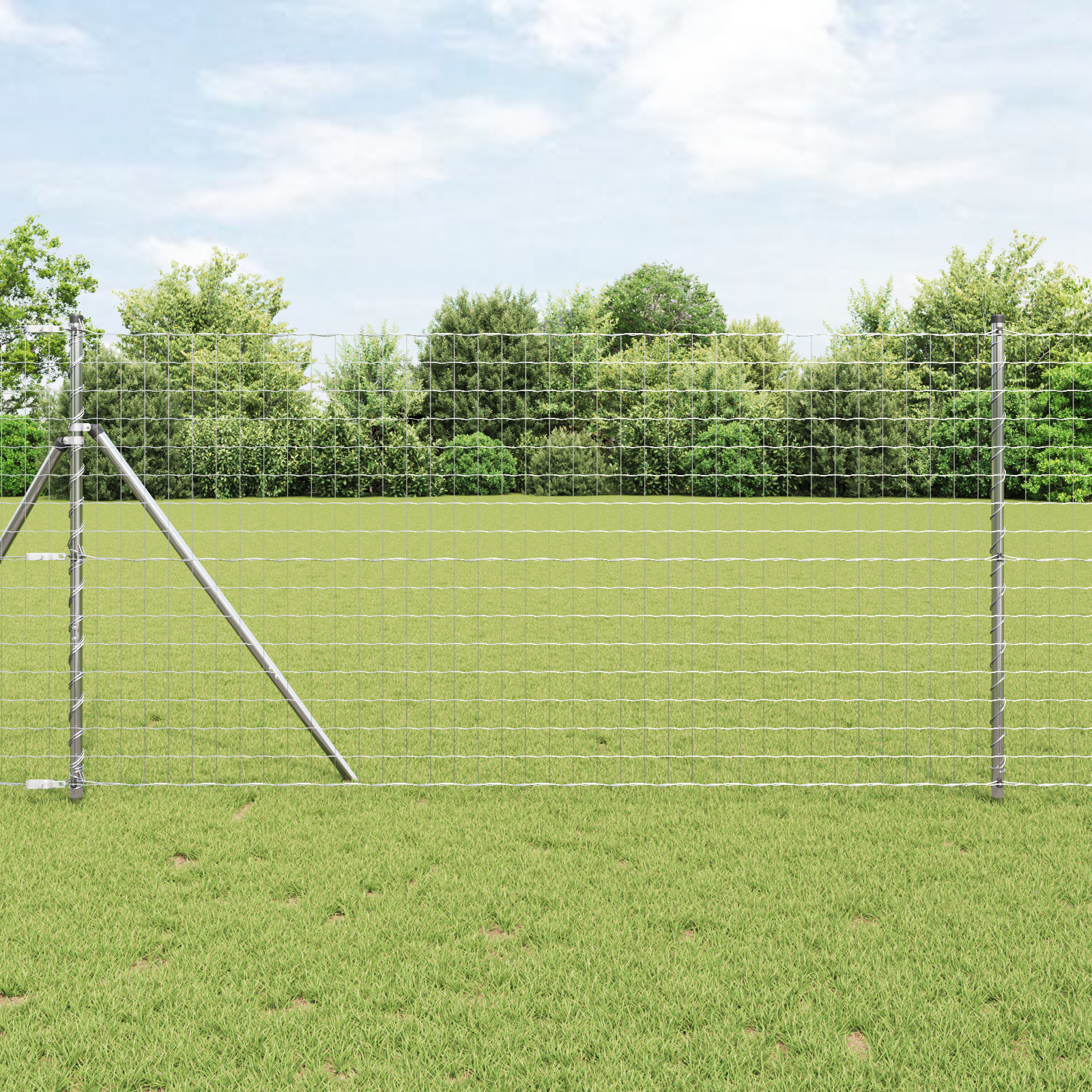 Gjerde med innlegg. sølv 1.2 x 25 m Stål