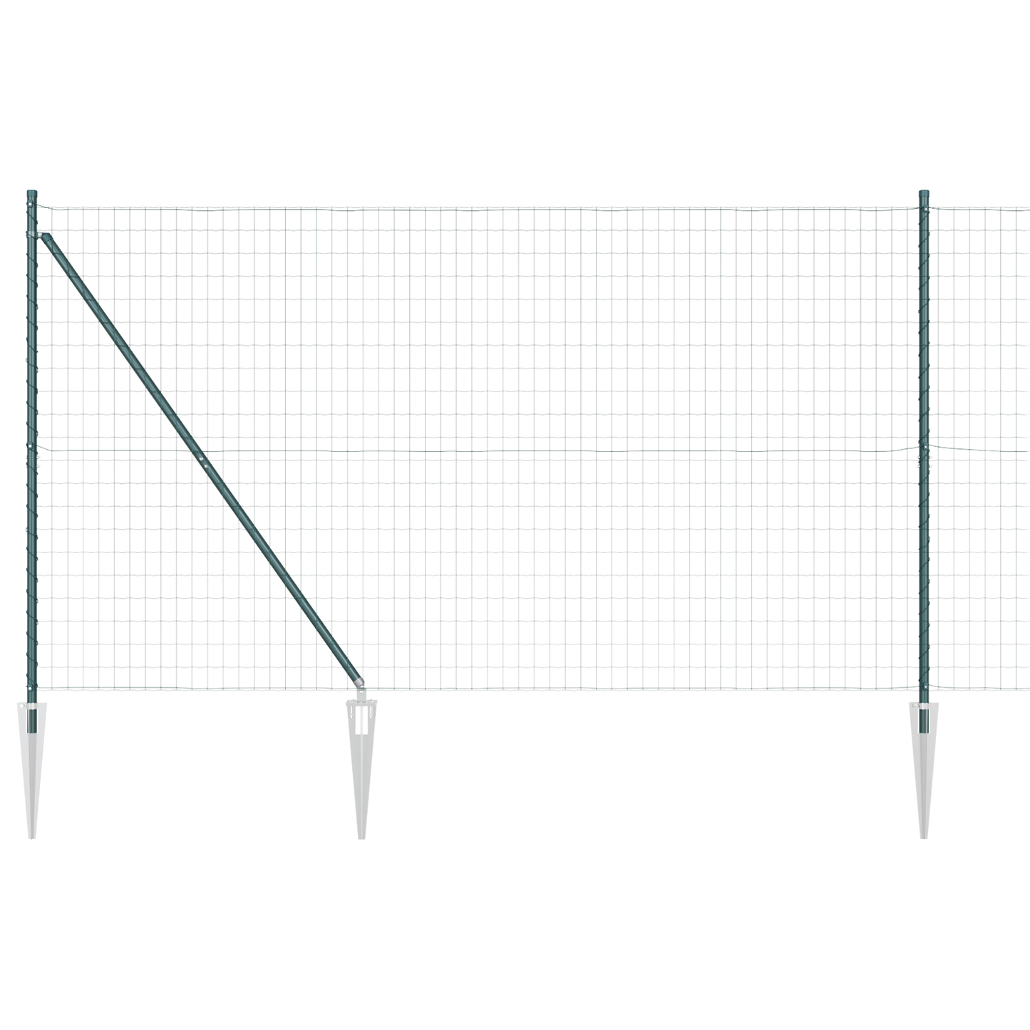 Euro-gjerde med pigger 10 x 1,6 m PVC-belagt stål Grønn Mesh