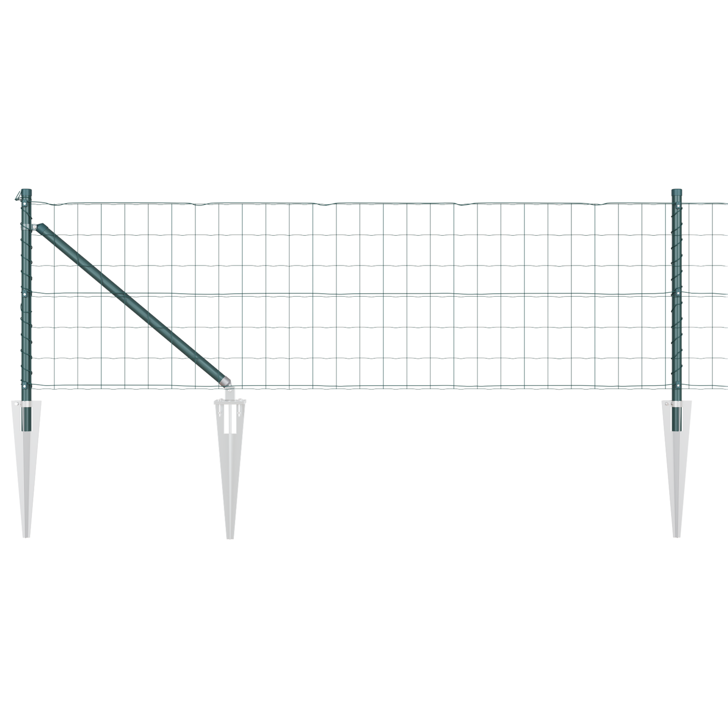 Euro-gjerde med pigger 10 x 0,6 m PVC-belagt stål Grønn Mesh