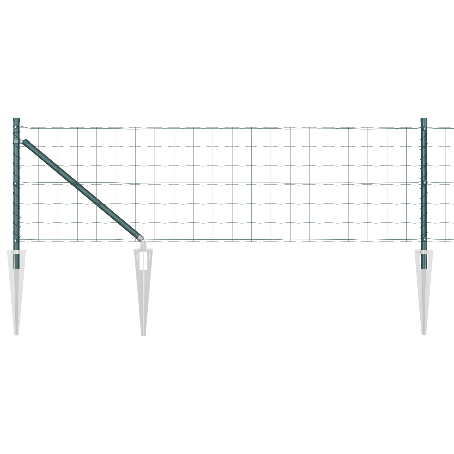 Euro-gjerde med pigger 10 x 0,6 m PVC-belagt stål Grønn Mesh