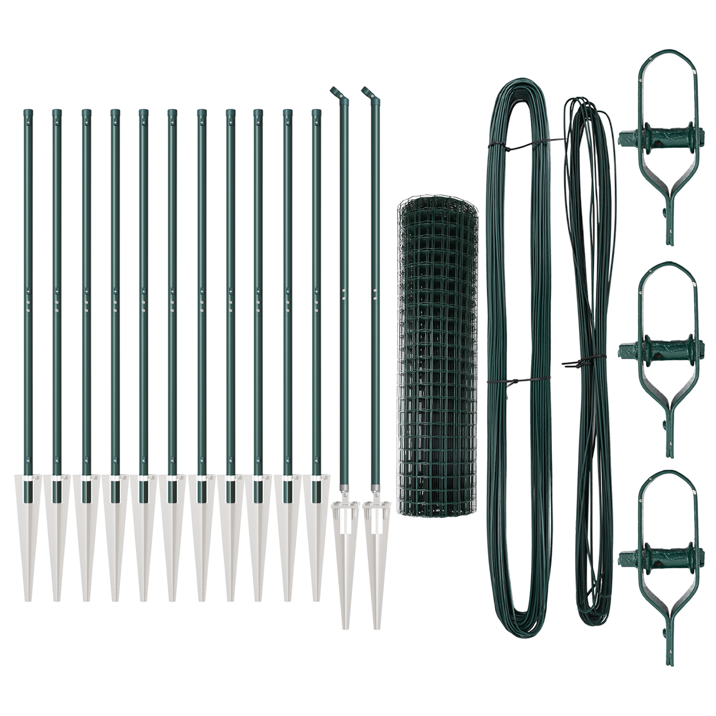 Euro-gjerde med pigger 25 x 1 m PVC-belagt stål Grønn Mesh