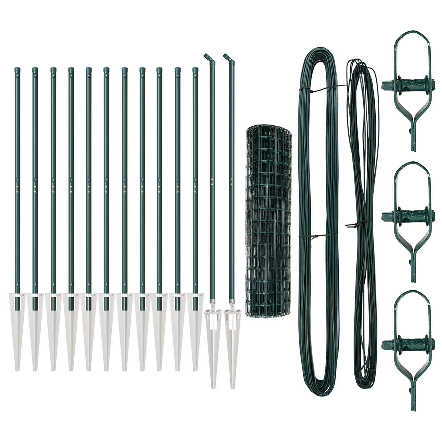 Euro-gjerde med pigger 25 x 1,2 m PVC-belagt stål Grønn Mesh