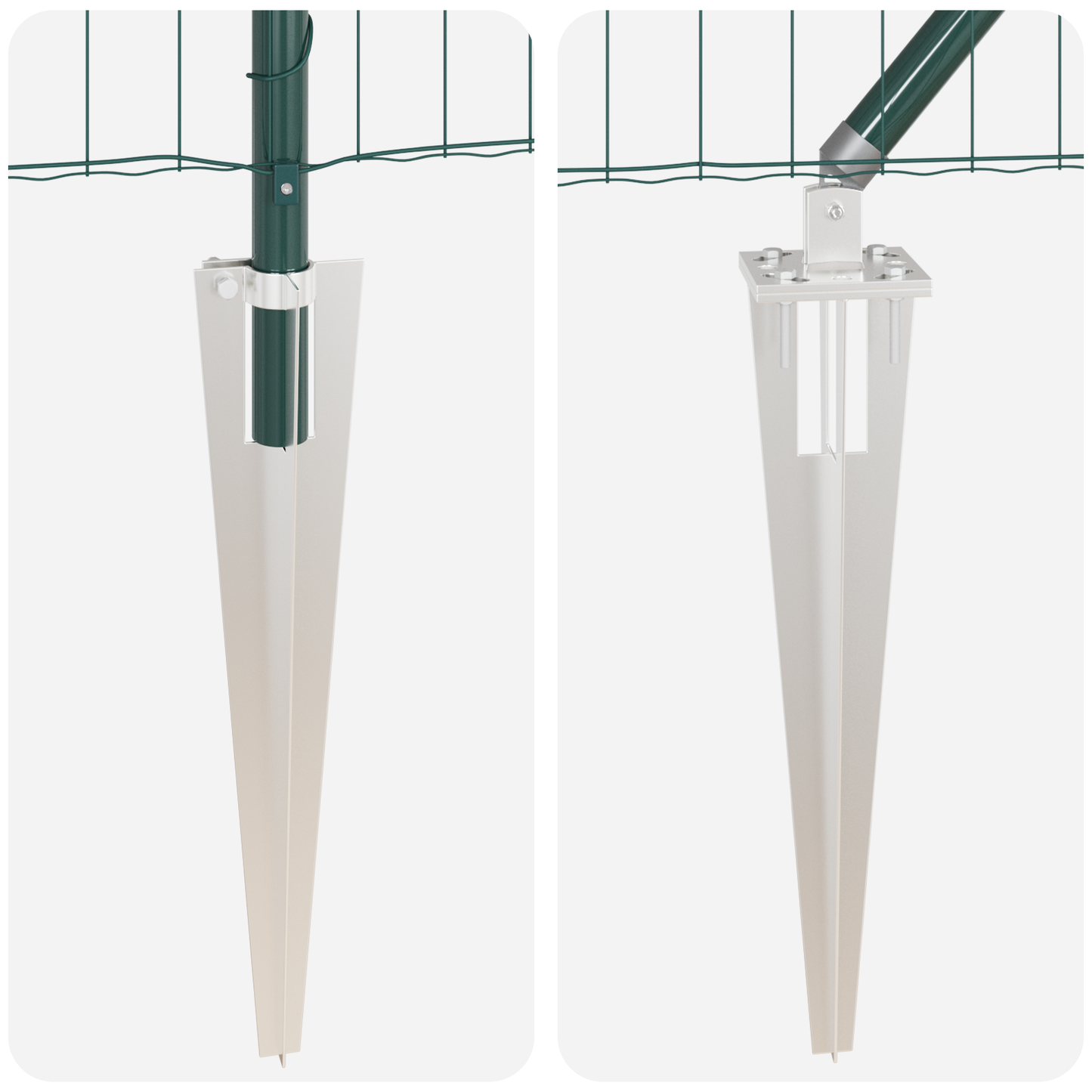 Euro-gjerde med pigger 25 x 1 m PVC-belagt stål Grønn Mesh