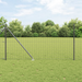 Euro-gjerde med pigger 10 x 1,4 m PVC-belagt stål Grå Mesh