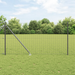 Euro-gjerde med pigger 25 x 1 m PVC-belagt stål Grå Mesh