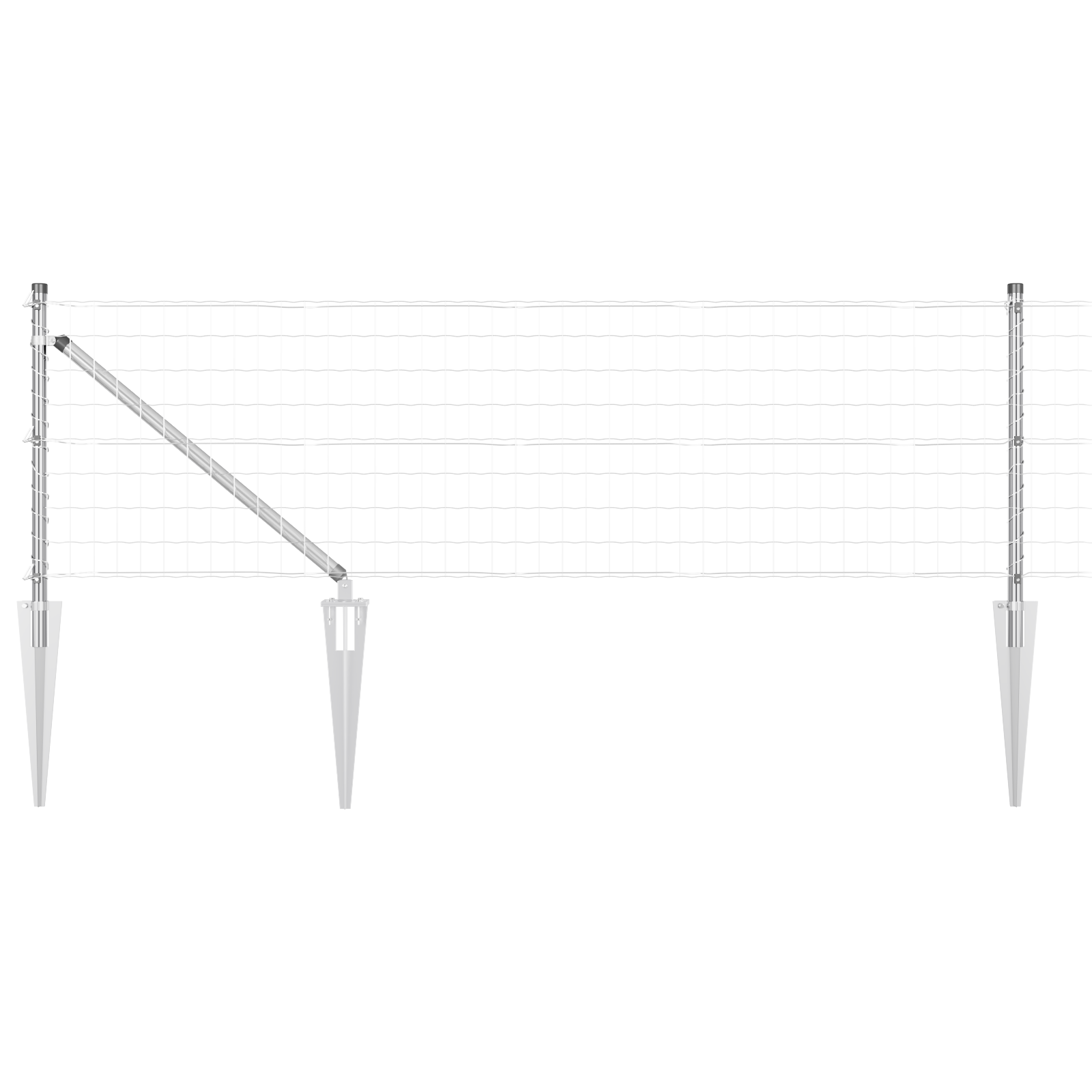 Gjerde med innlegg. sølv 0.8 x 25 m Stål