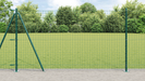 Eurogjerde med betongfundament 10 x 1,2 m PVC-belagt stål Grønn