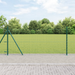 Eurogjerde med betongfundament 25 x 0,8 m PVC-belagt stål Grønn
