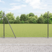 Eurogjerde med betongfundament 10 x 1,4 m PVC-belagt stål Grå