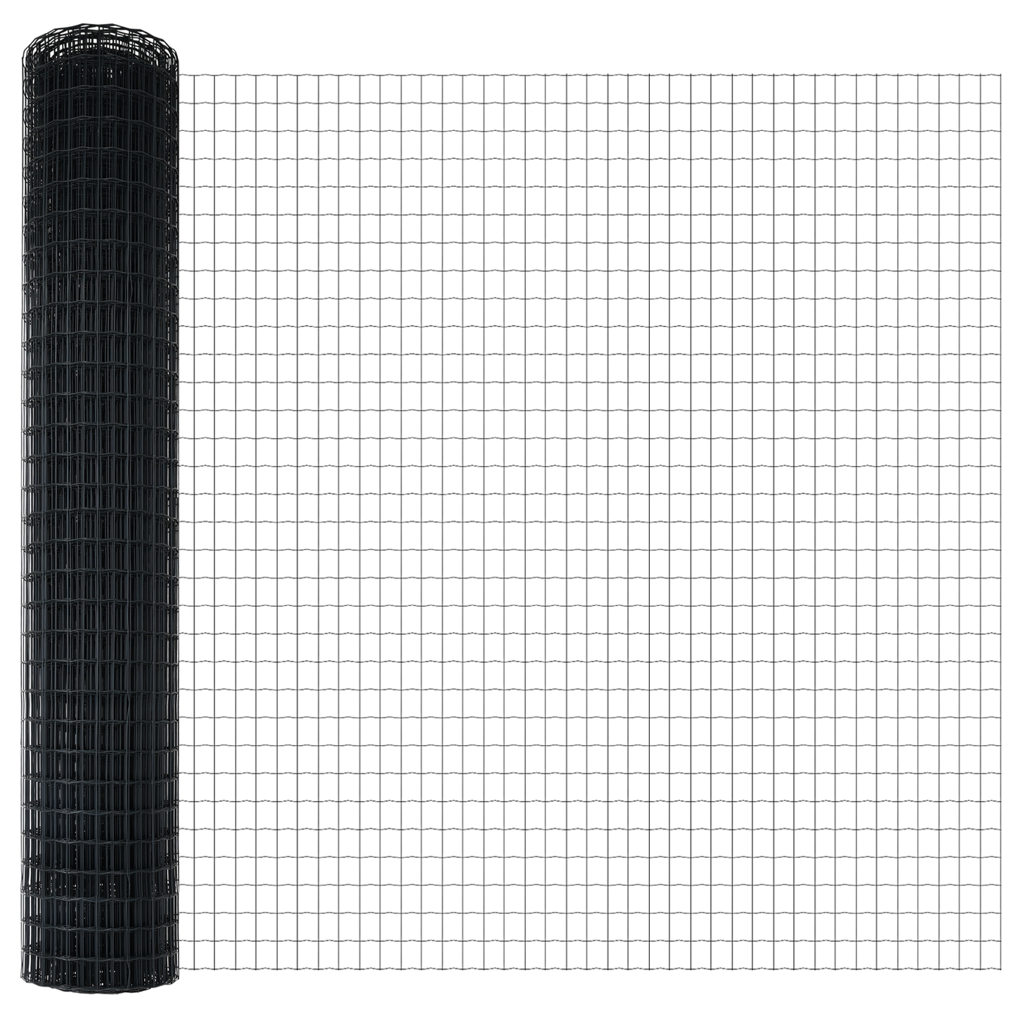 Eurogjerde med betongfundament 10 x 1,5 m PVC-belagt stål Grå
