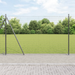 Eurogjerde med betongfundament 10 x 1,5 m PVC-belagt stål Grå
