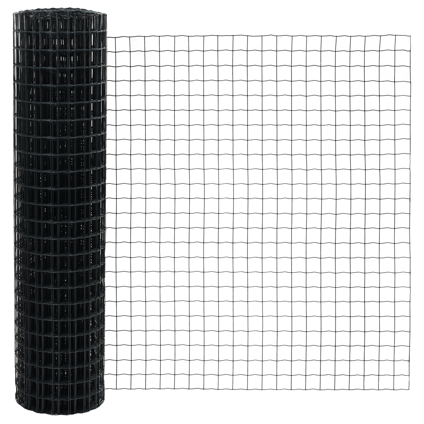 Gjerde med stolpe Grå 0,8 x 25 m Stål og PVC