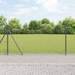 Eurogjerde med betongfundament 25 x 1 m PVC-belagt stål Grå
