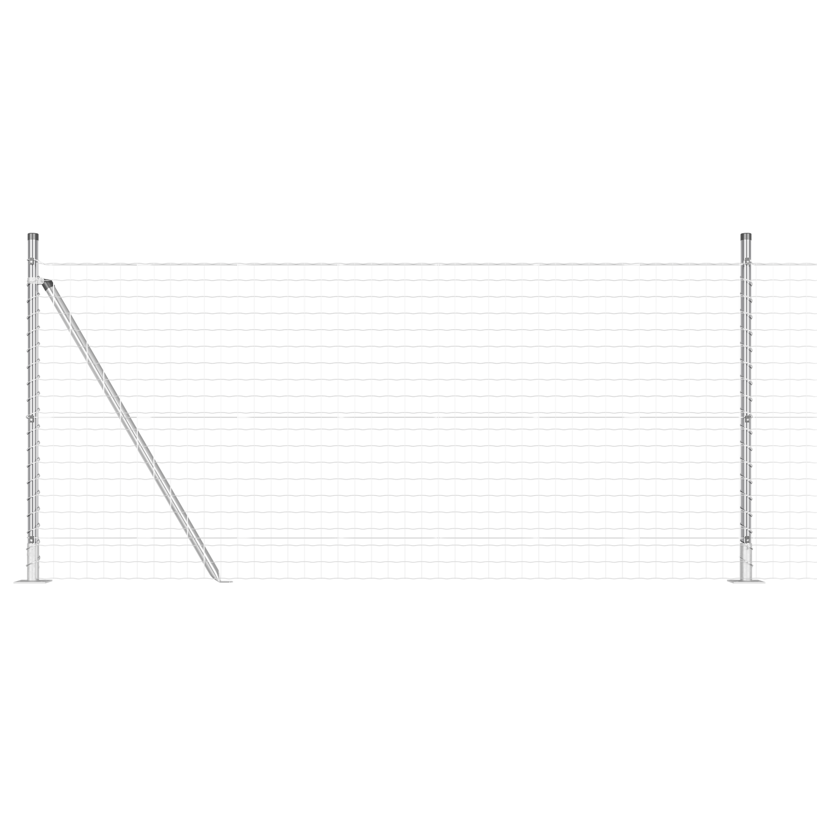 Gjerde med innlegg. sølv 0.8 x 25 m Stål