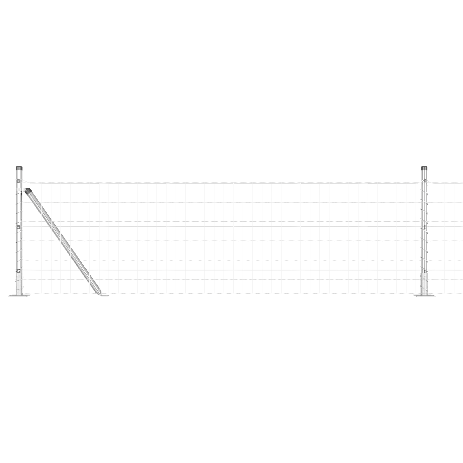Gjerde med innlegg. sølv 0.6 x 25 m Stål