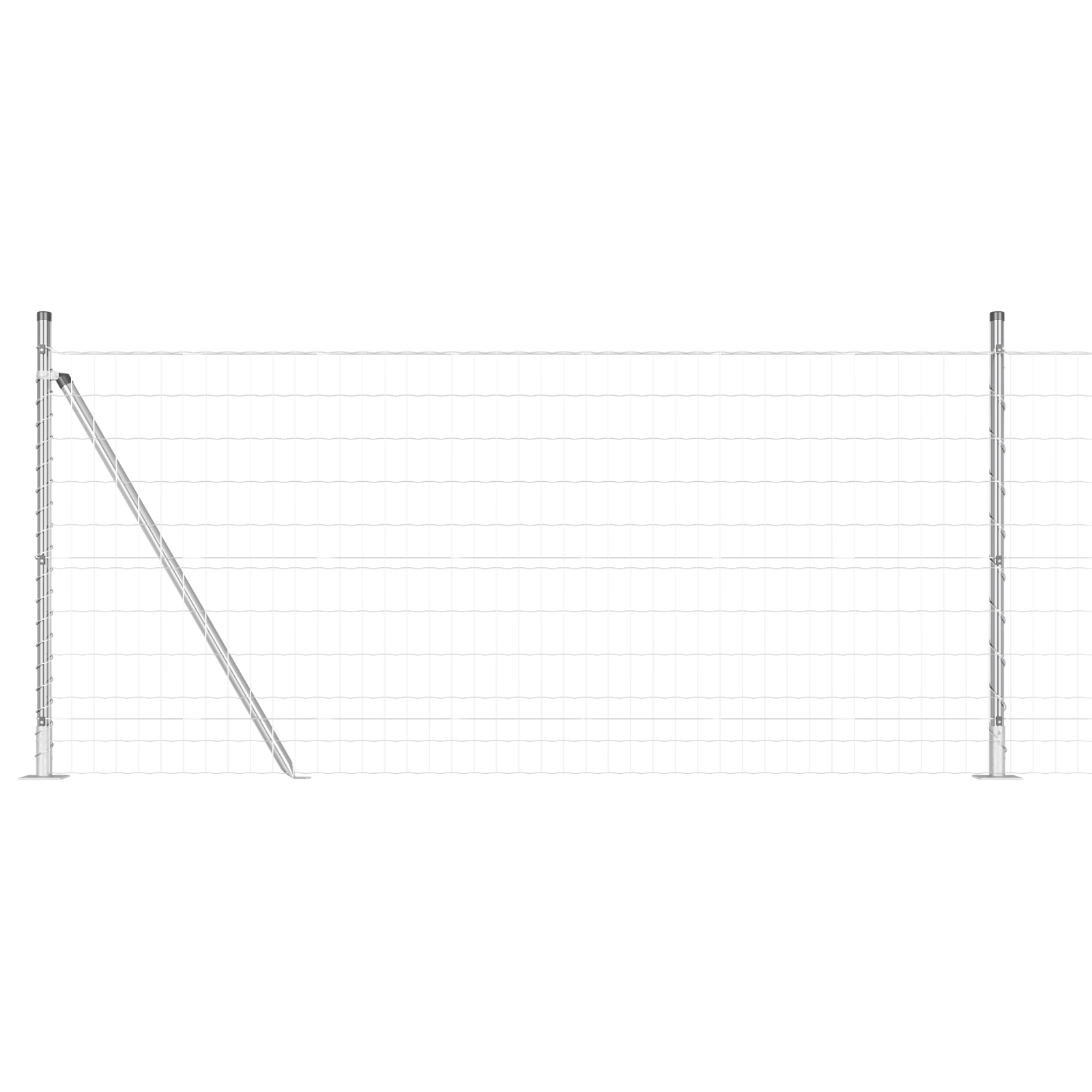 Gjerde med innlegg. sølv 0.8 x 25 m Stål