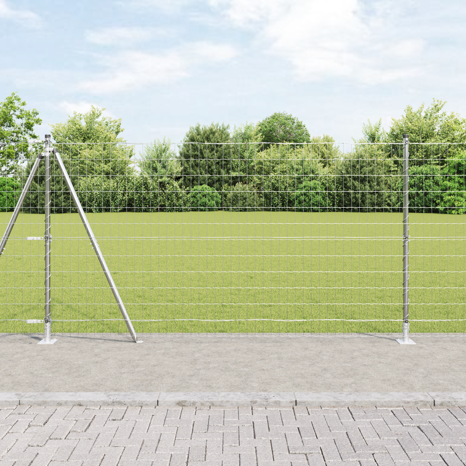 Gjerde med innlegg. sølv 1.2 x 25 m Stål
