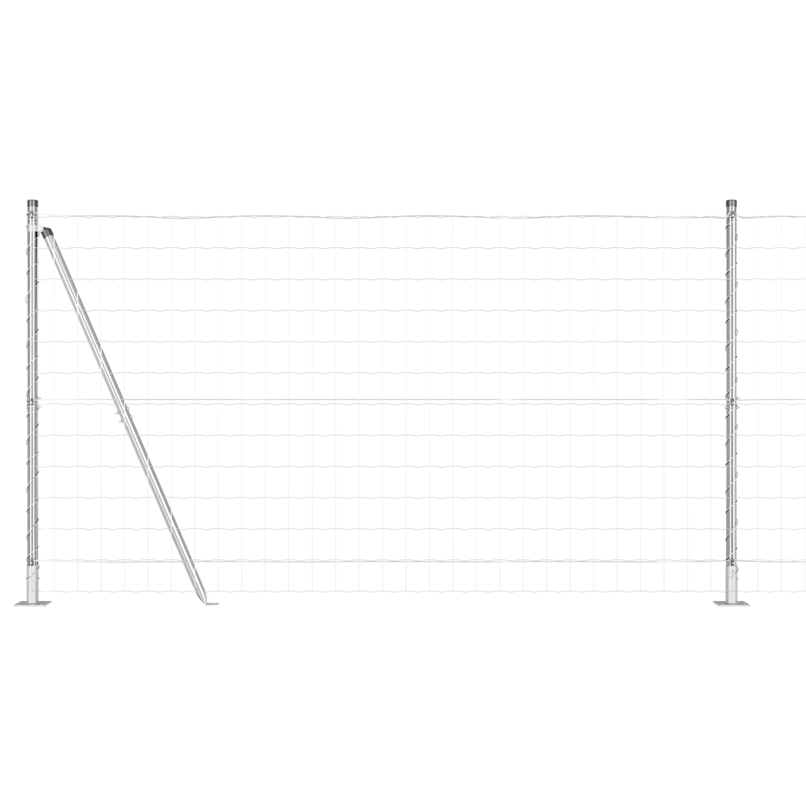 Gjerde med innlegg. sølv 1.2 x 25 m Stål