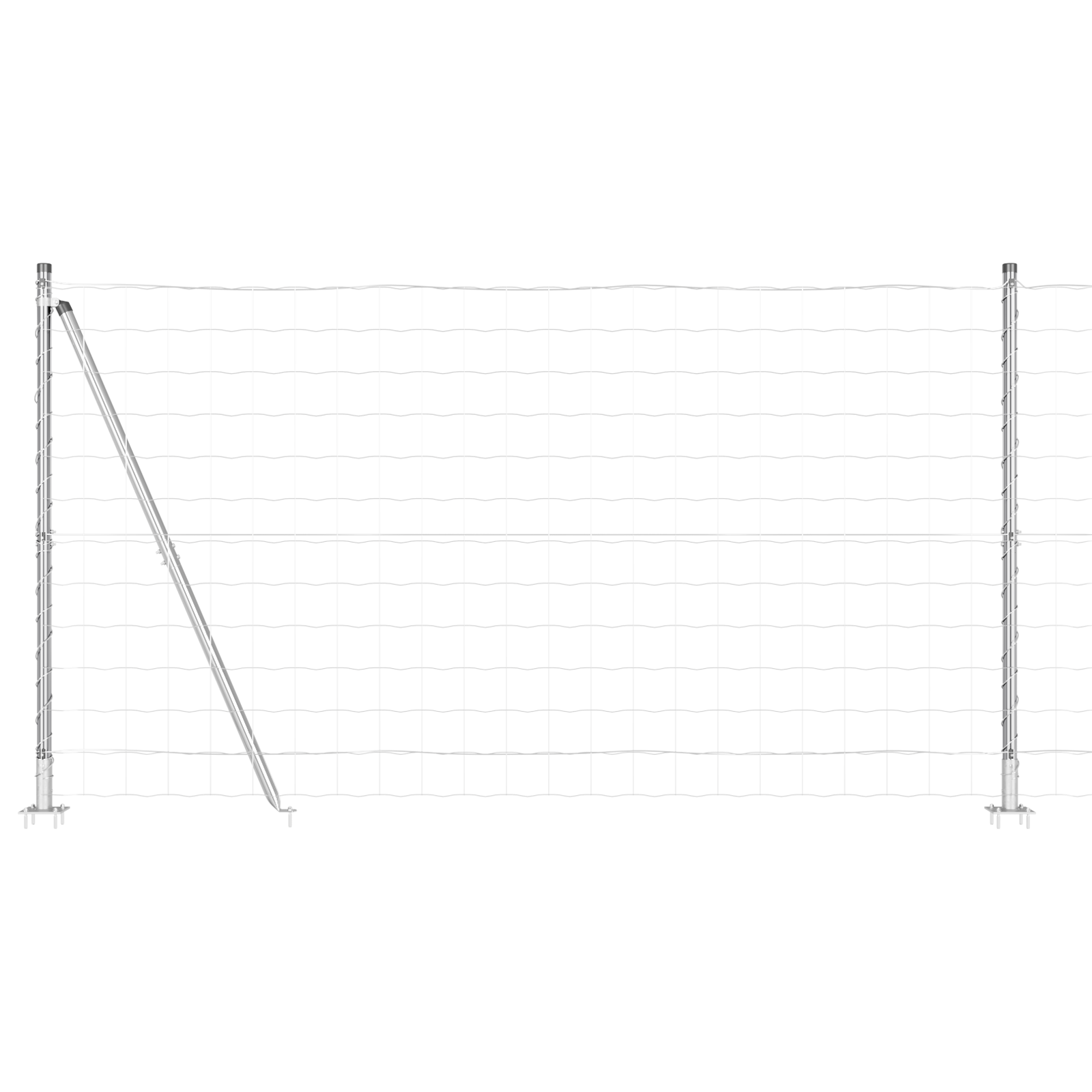 Gjerde med innlegg. sølv 1.2 x 25 m Stål
