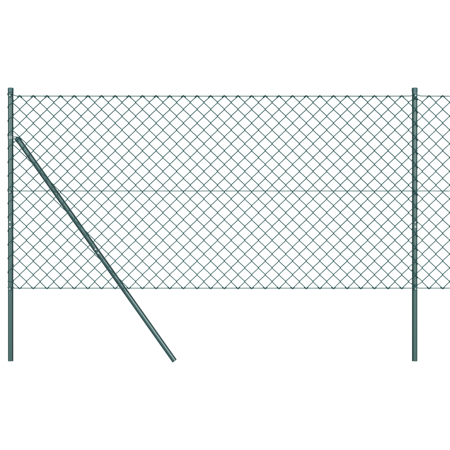 Gjerdepåle grønn 10 x 1,2 m (60 x 60 mm netting) Stål og PVC