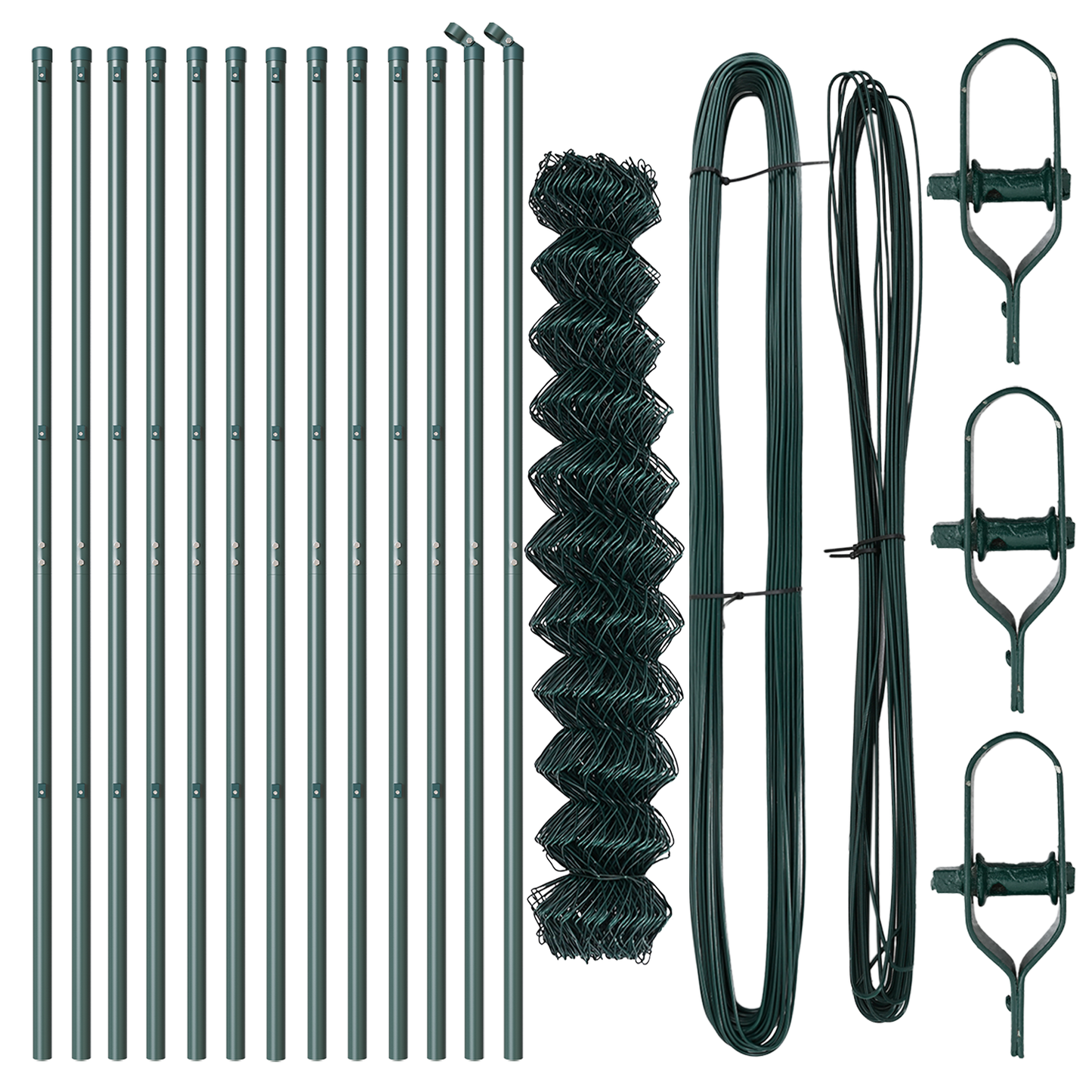 Kjedegrindstøtte 25 x 1,4 m PVC-belagt stål Grønn Mesh
