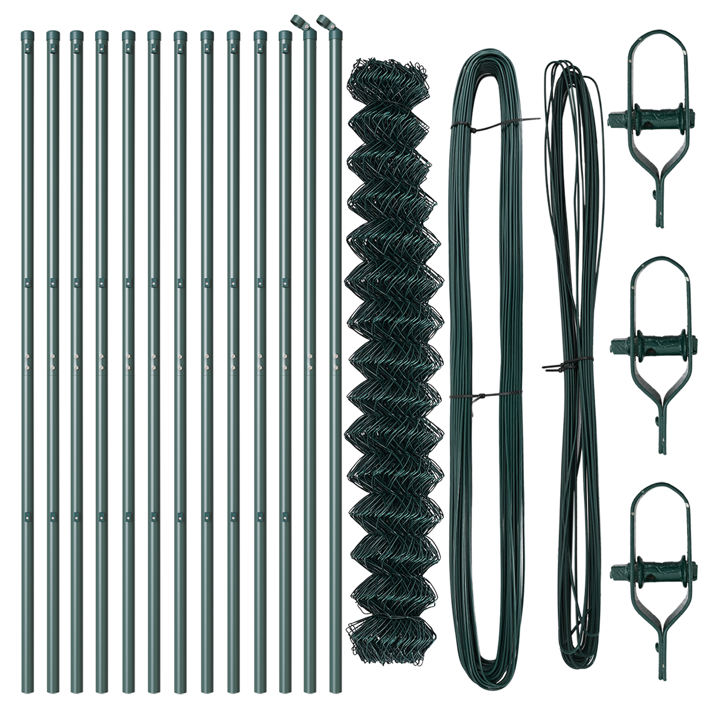 Kjedegrindstøtte 25 x 1,6 m PVC-belagt stål Grønn Mesh