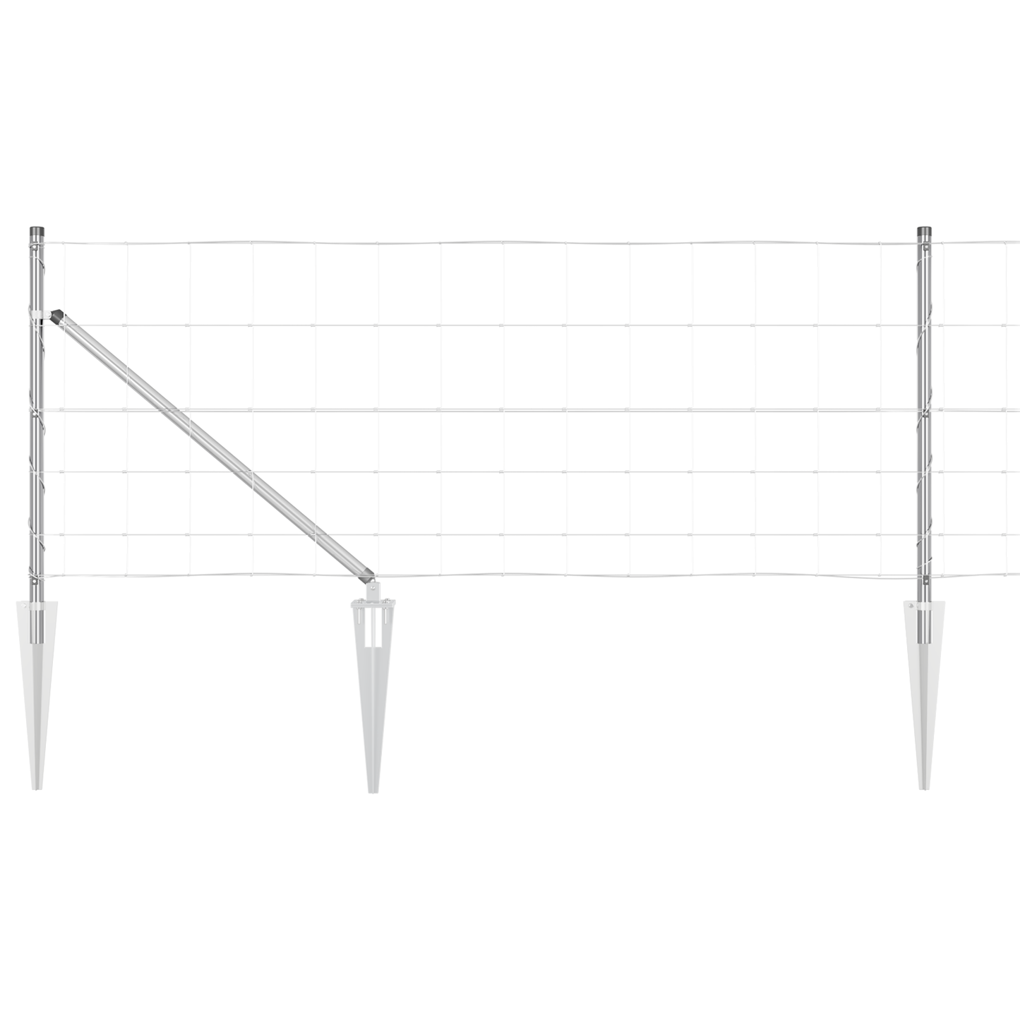 Svweiende trådgjerde med spisser 25 x 0,8 m Galvanisert stål