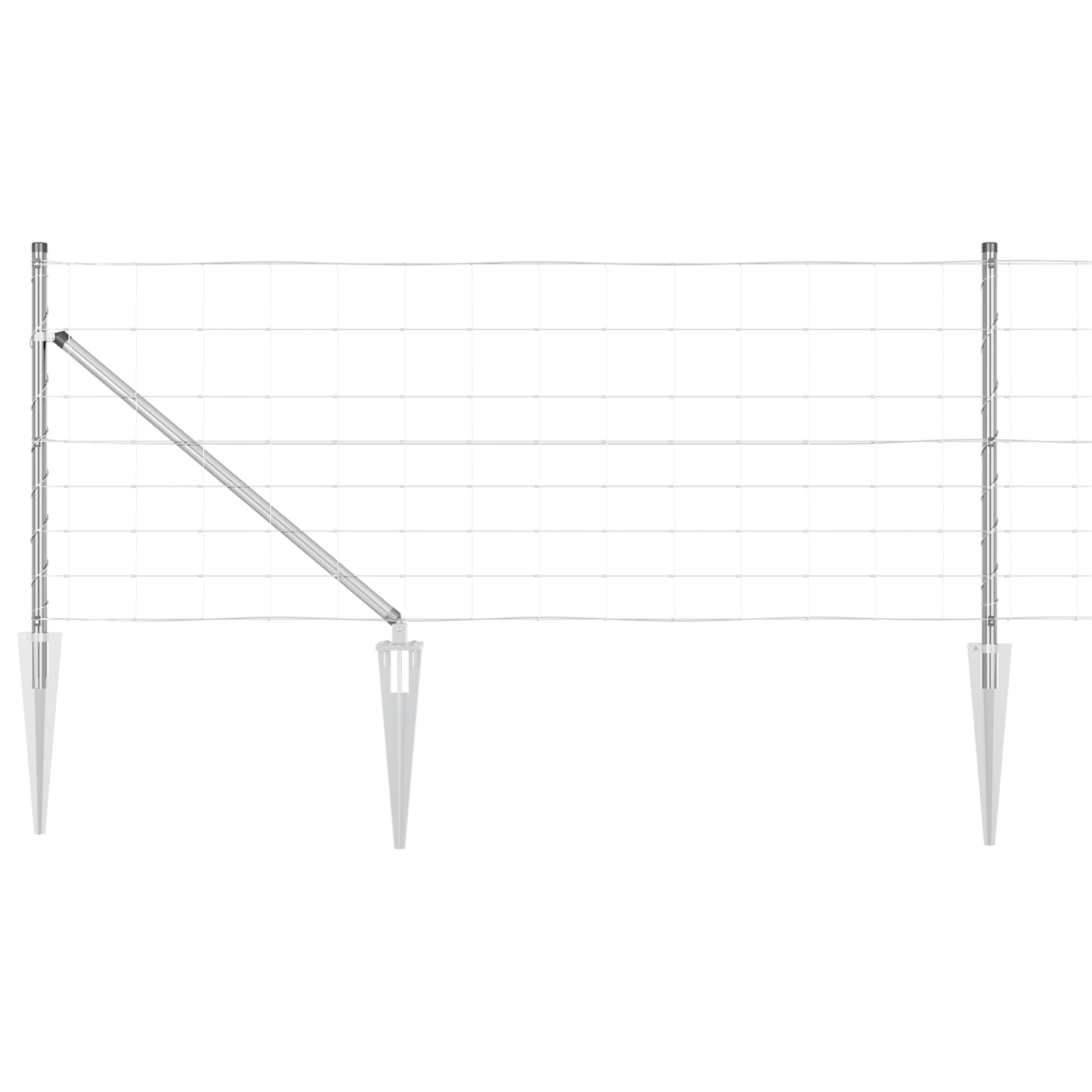 Svweiende trådgjerde med spisser 25 x 0,8 m Galvanisert stål