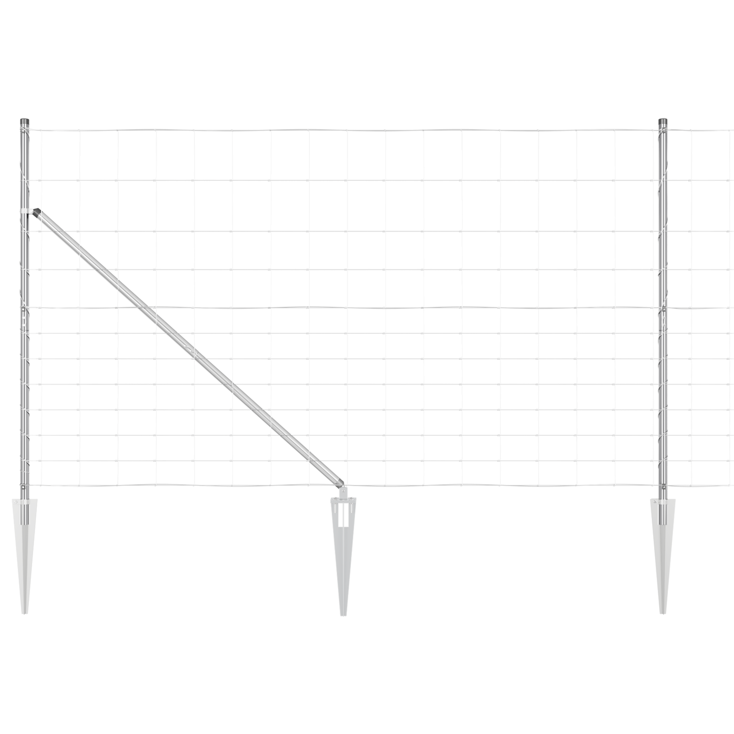 Svweiende trådgjerde med spisser 25 x 1,4 m Galvanisert stål