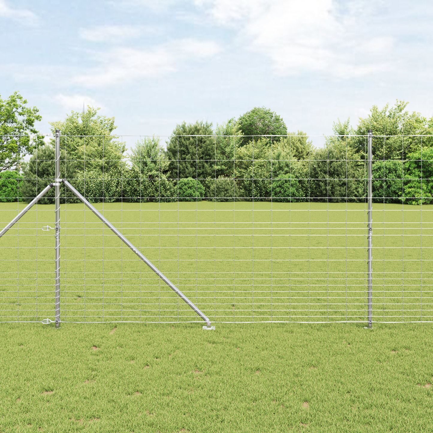 Svweiende trådgjerde med spisser 25 x 1,5 m Galvanisert stål