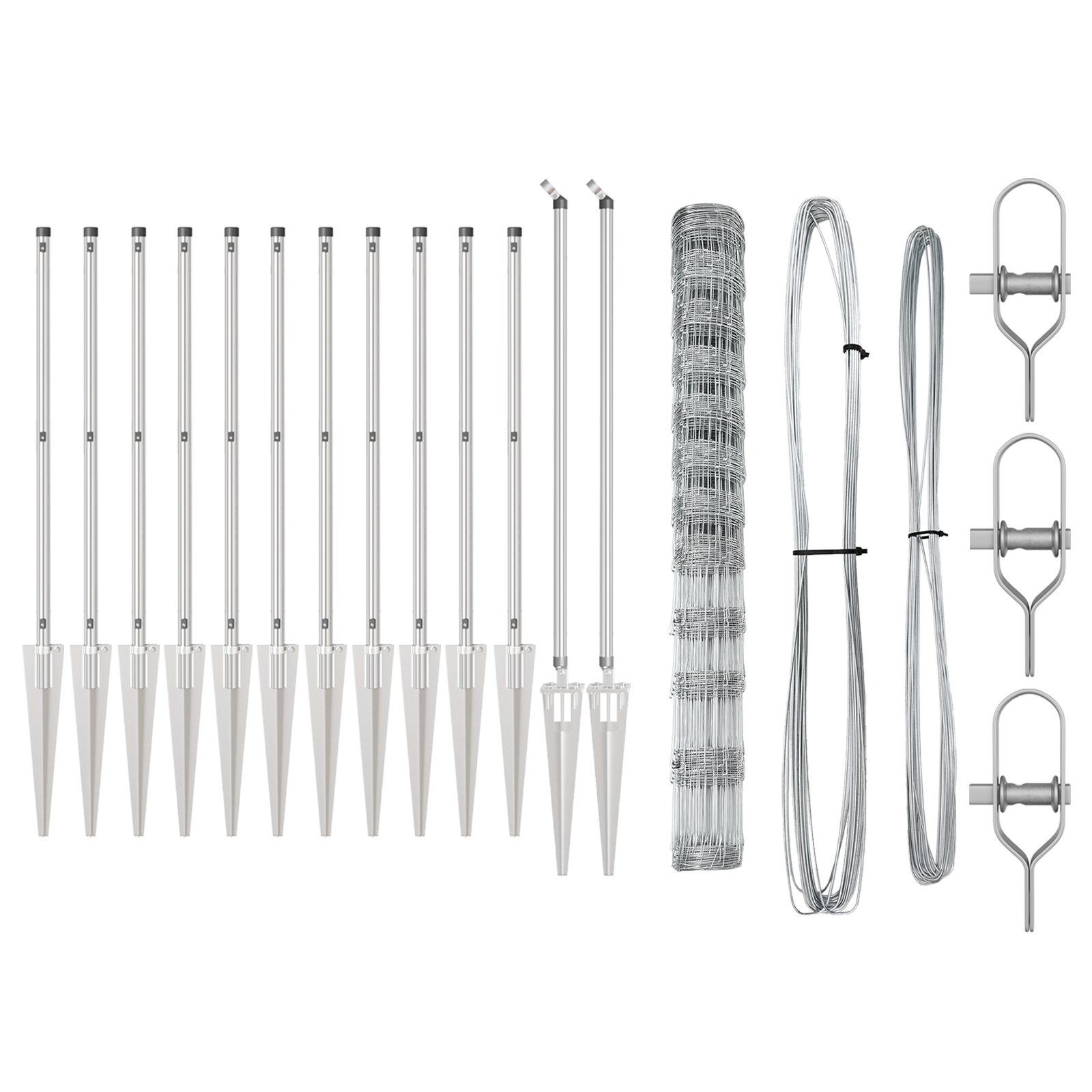 Gjerdepålesett sølv Galvanisert Stål