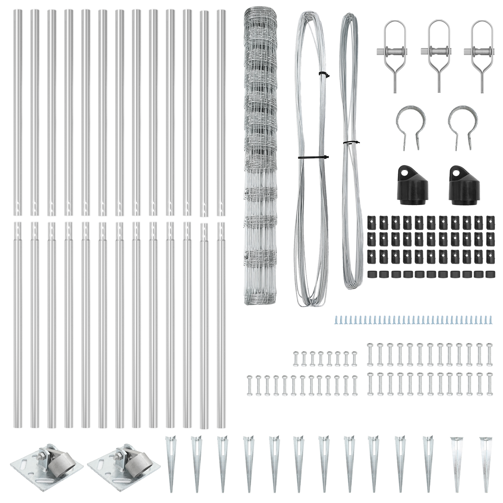 Gjerdepålesett sølv Galvanisert Stål