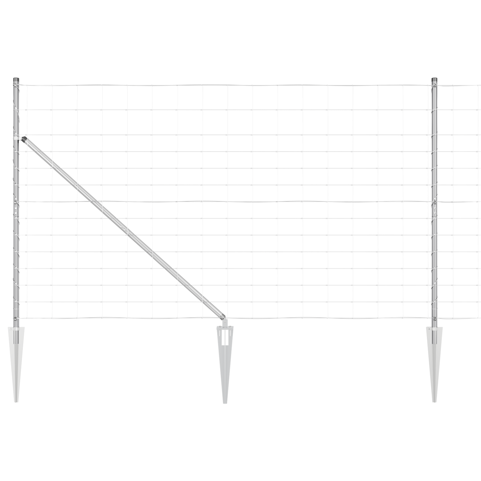 Gjerdepålesett sølv Galvanisert Stål