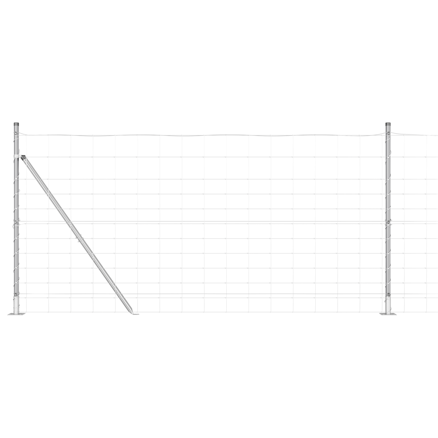 Sveistgjerde med Betongbase 50 x 1,2 m Galvanisert stål Sølv